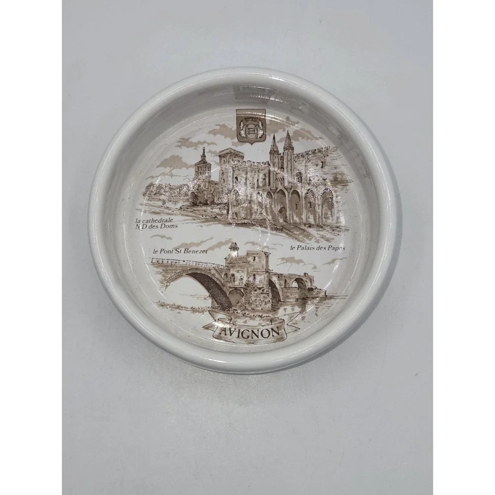 Vintage Graph' & Co France Avignon French Ceramic Souvenir Trinket Dish